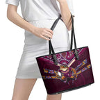 Queensland Maroons Leather Tote Bag Mascot Rugby League