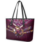 Queensland Maroons Leather Tote Bag Mascot Rugby League