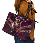 Queensland Maroons Leather Tote Bag Mascot Rugby League