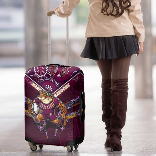 Queensland Maroons Luggage Cover Mascot Rugby League