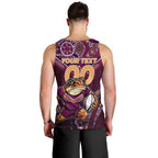 Personalised Queensland Maroons Men Tank Top Mascot Rugby League
