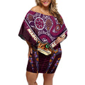 Personalised Queensland Maroons Off Shoulder Short Dress Mascot Rugby League