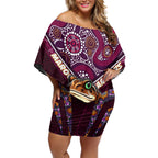 Personalised Queensland Maroons Off Shoulder Short Dress Mascot Rugby League