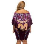 Personalised Queensland Maroons Off Shoulder Short Dress Mascot Rugby League