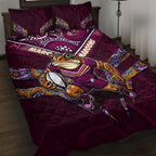 Queensland Maroons Quilt Bed Set Mascot Rugby League