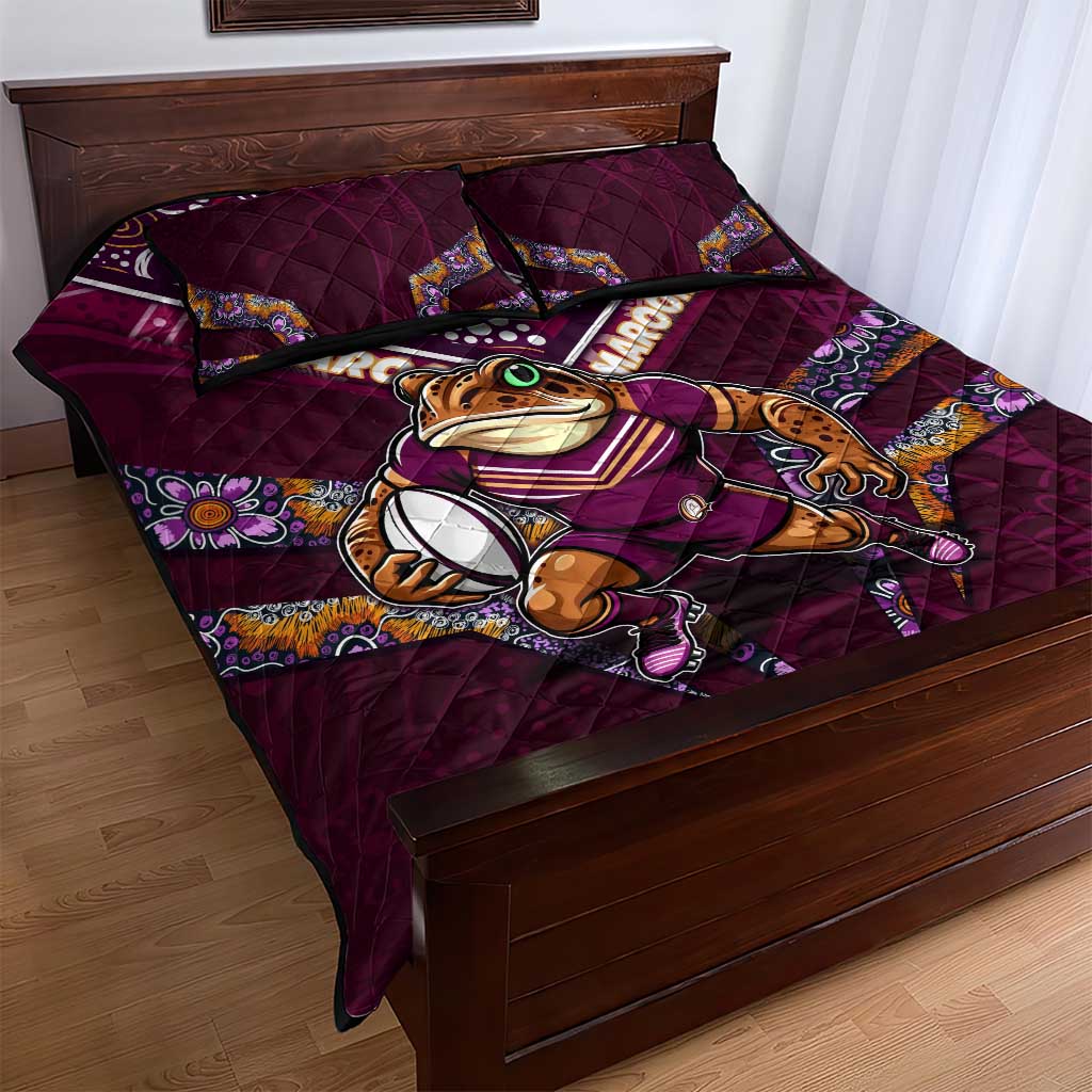 Queensland Maroons Quilt Bed Set Mascot Rugby League