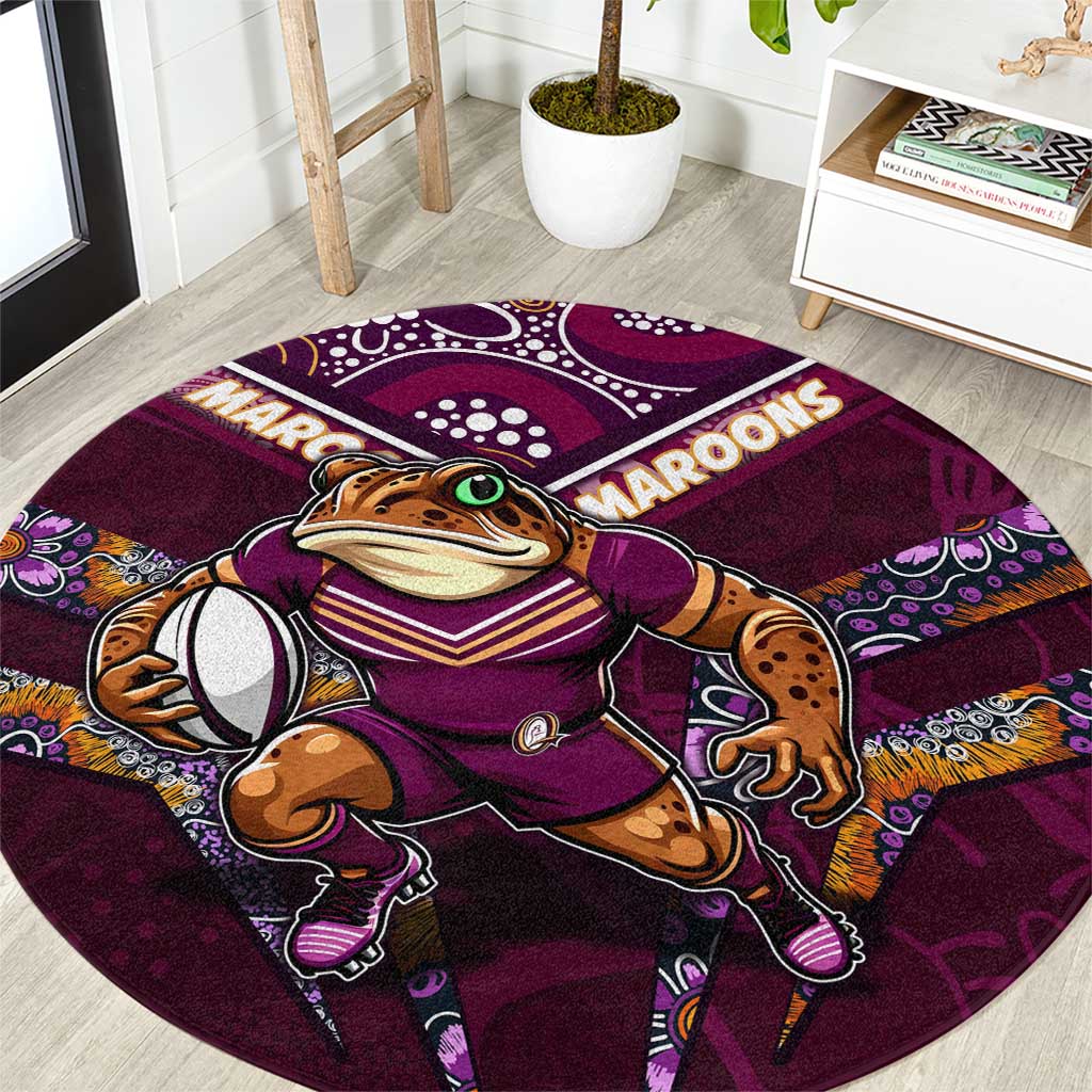 Queensland Maroons Round Carpet Mascot Rugby League