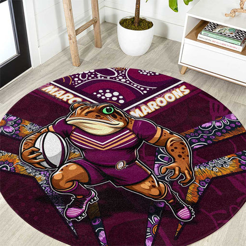 Queensland Maroons Round Carpet Mascot Rugby League