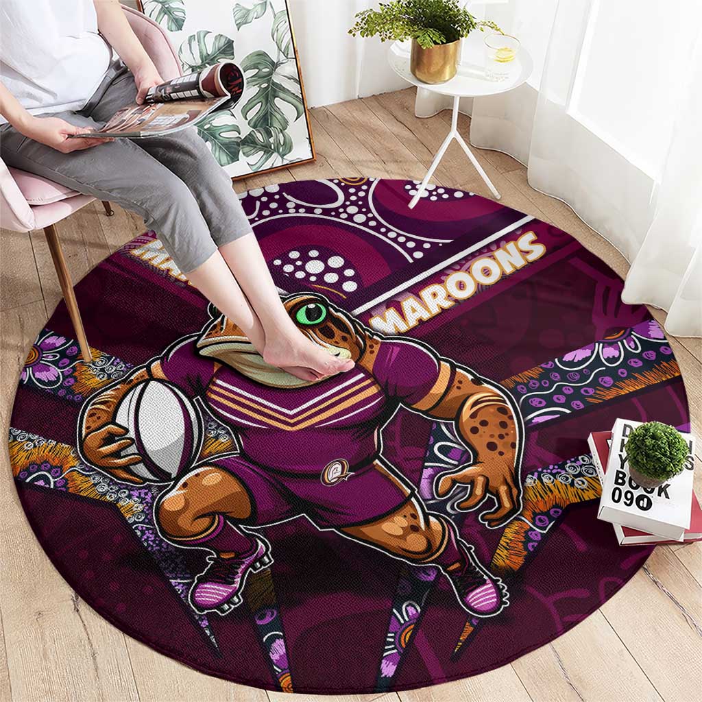 Queensland Maroons Round Carpet Mascot Rugby League