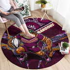 Queensland Maroons Round Carpet Mascot Rugby League