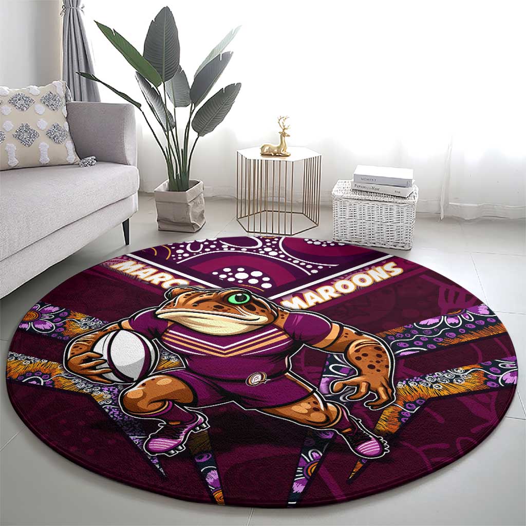 Queensland Maroons Round Carpet Mascot Rugby League