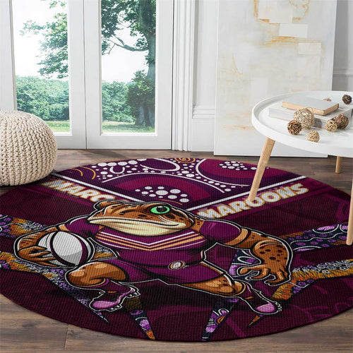 Queensland Maroons Round Carpet Mascot Rugby League