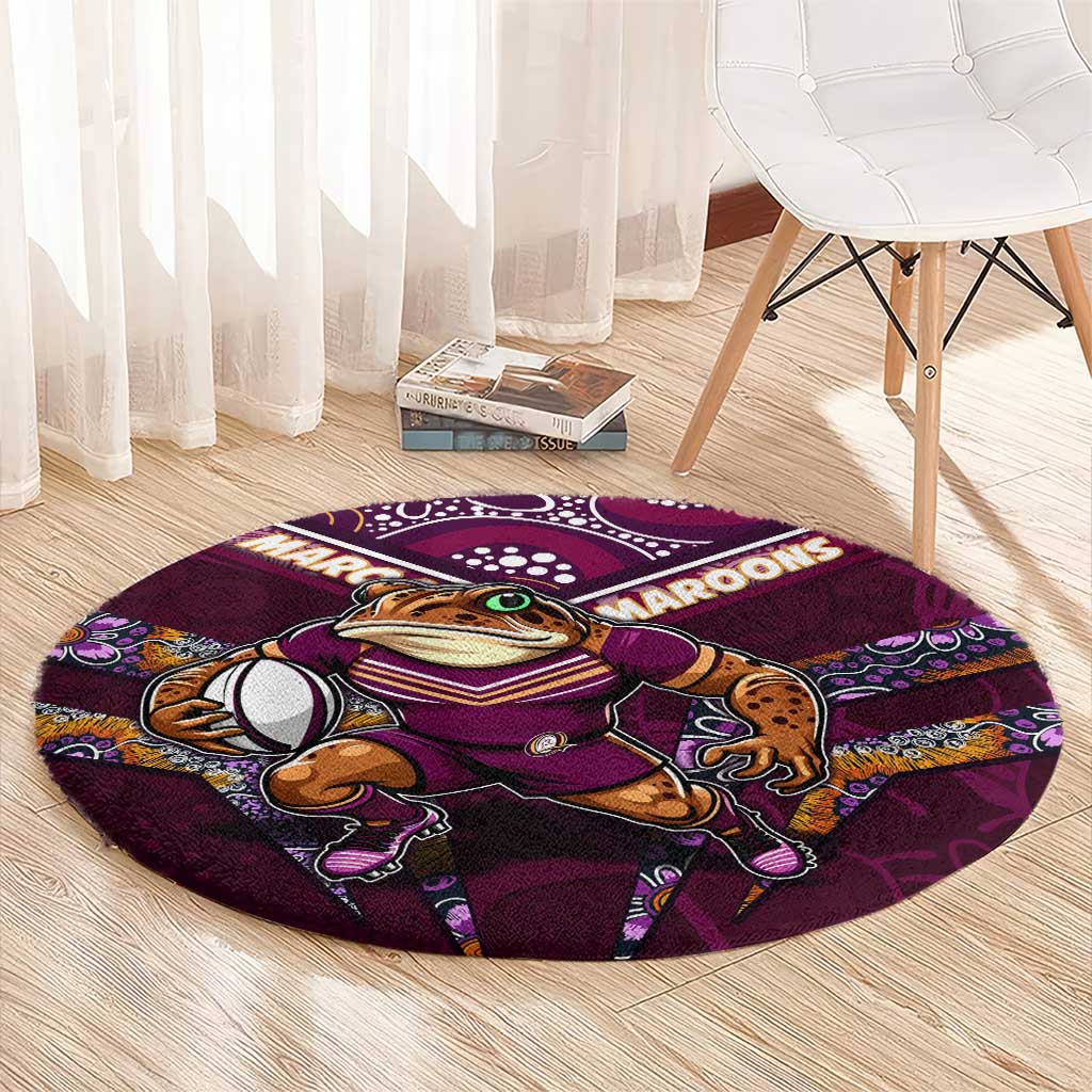 Queensland Maroons Round Carpet Mascot Rugby League