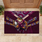 Queensland Maroons Rubber Doormat Mascot Rugby League