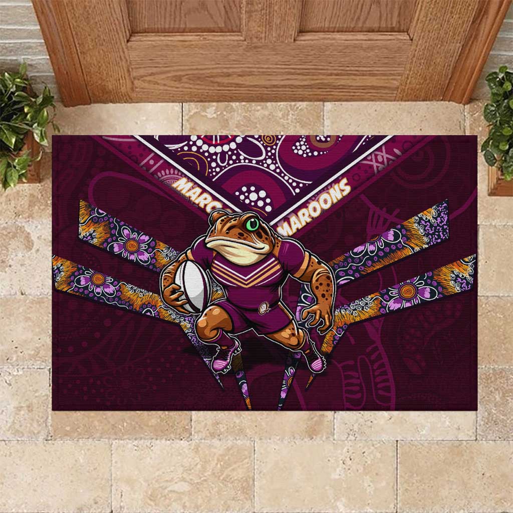 Queensland Maroons Rubber Doormat Mascot Rugby League