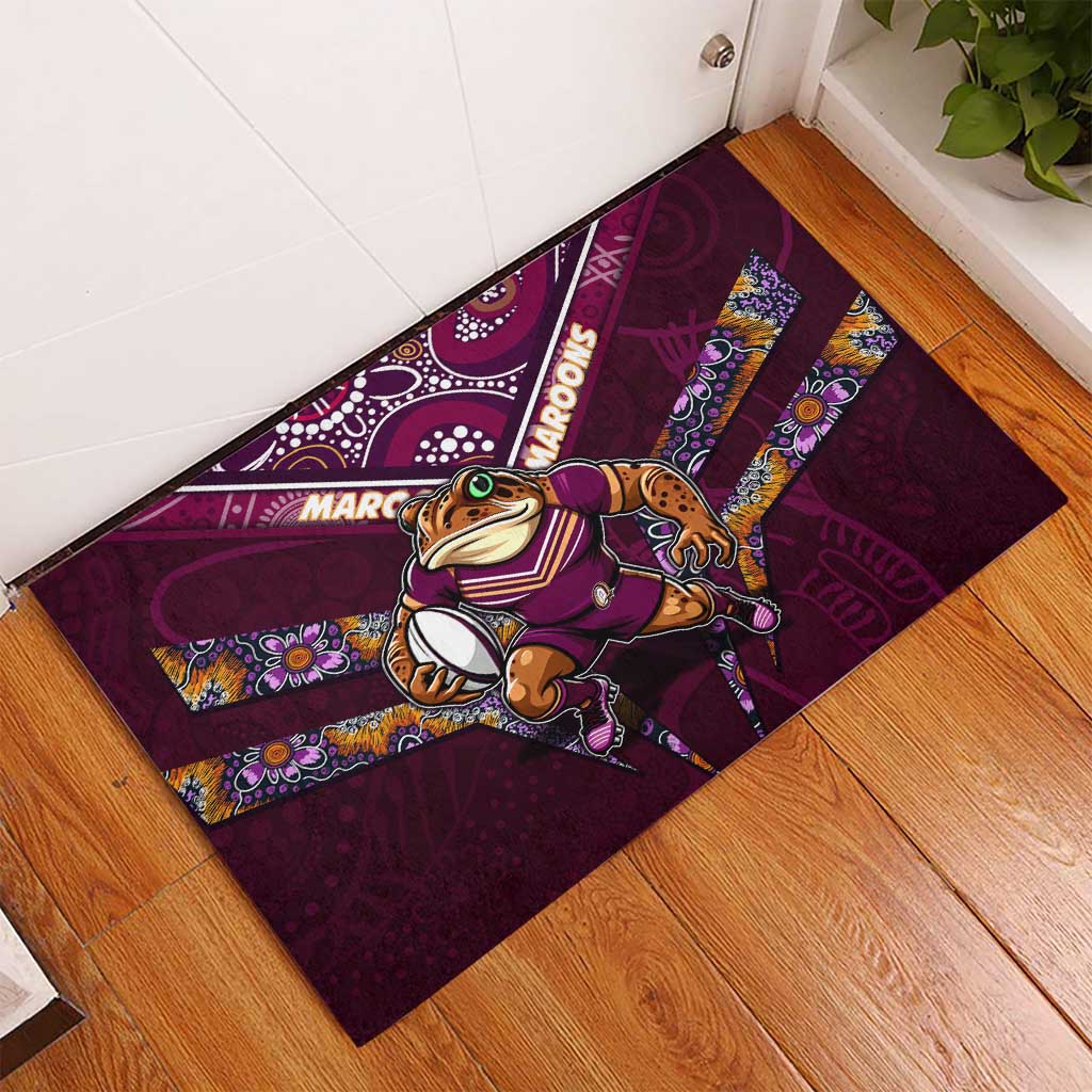 Queensland Maroons Rubber Doormat Mascot Rugby League