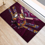 Queensland Maroons Rubber Doormat Mascot Rugby League