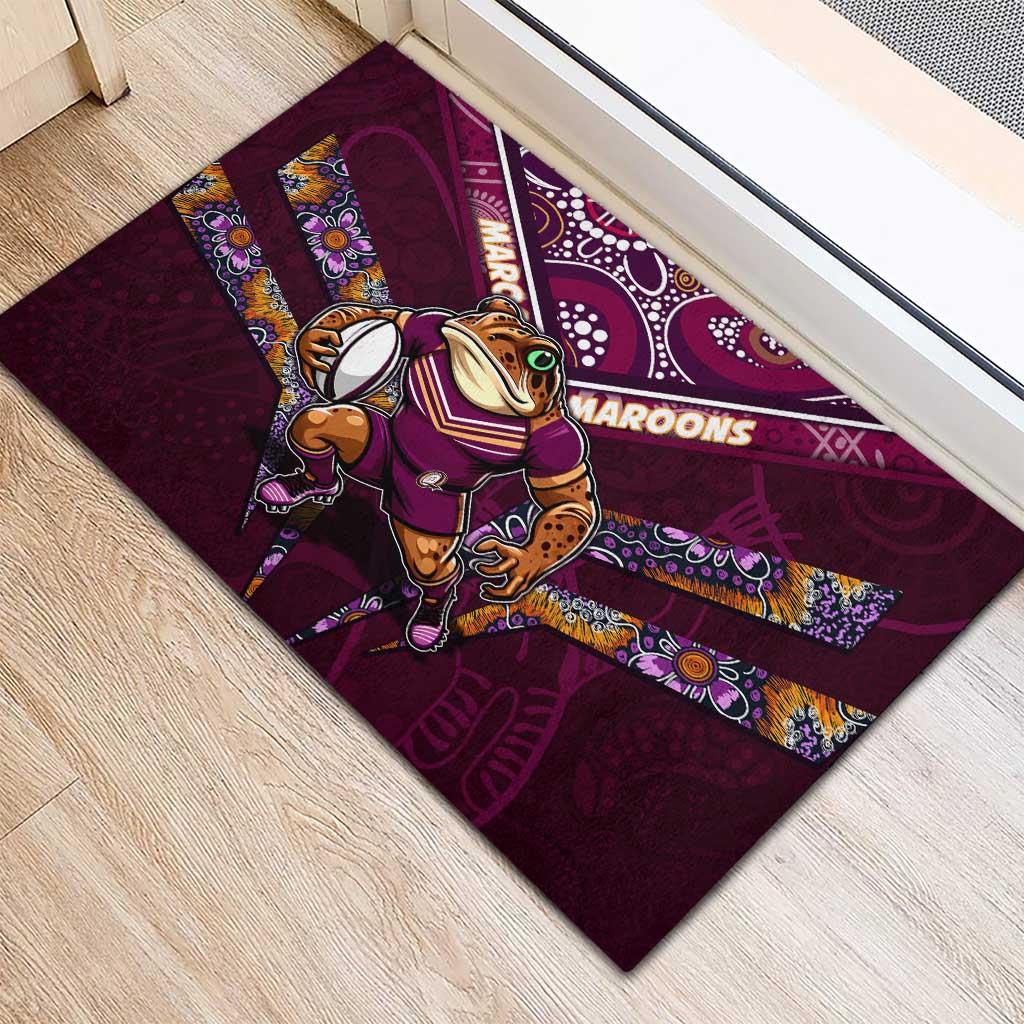 Queensland Maroons Rubber Doormat Mascot Rugby League