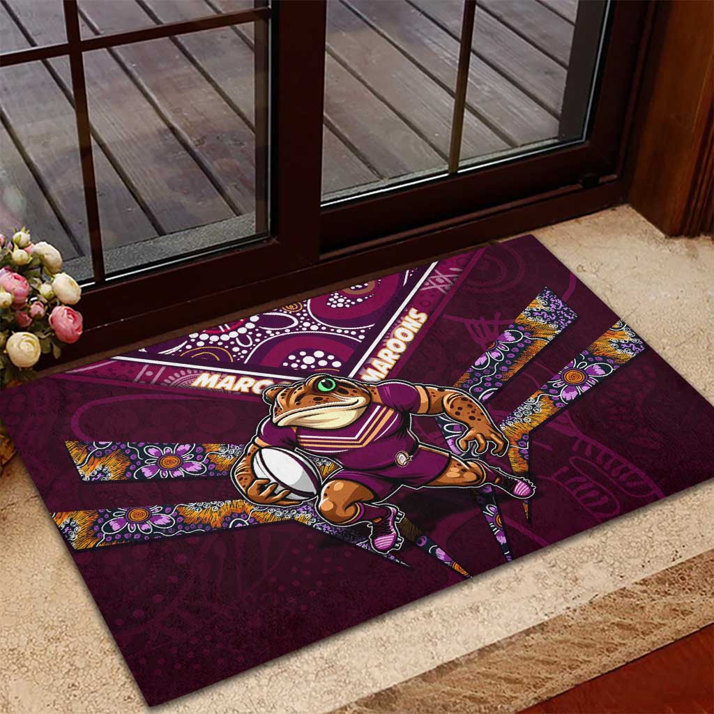 Queensland Maroons Rubber Doormat Mascot Rugby League