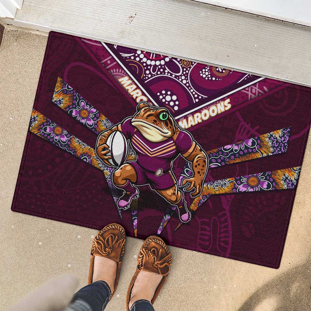 Queensland Maroons Rubber Doormat Mascot Rugby League