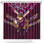 Queensland Maroons Shower Curtain Mascot Rugby League