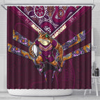 Queensland Maroons Shower Curtain Mascot Rugby League