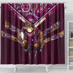 Queensland Maroons Shower Curtain Mascot Rugby League