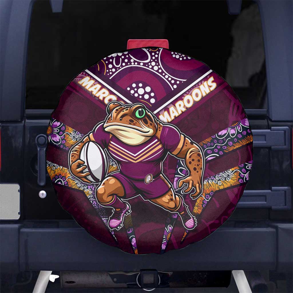 Queensland Maroons Spare Tire Cover Mascot Rugby League