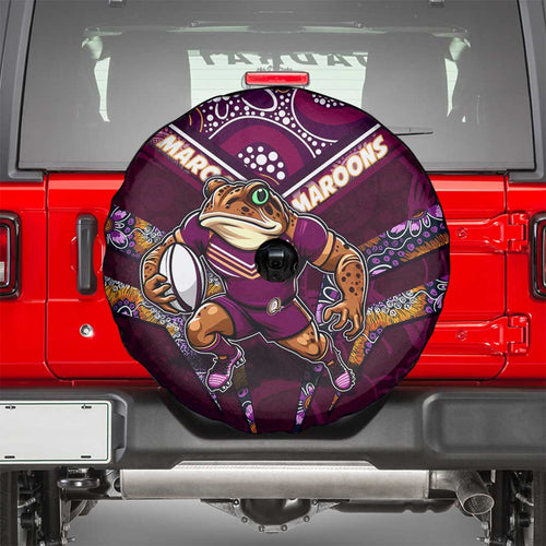 Queensland Maroons Spare Tire Cover Mascot Rugby League