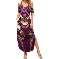 Personalised Queensland Maroons Summer Maxi Dress Mascot Rugby League