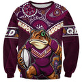 Personalised Queensland Maroons Sweatshirt Mascot Rugby League