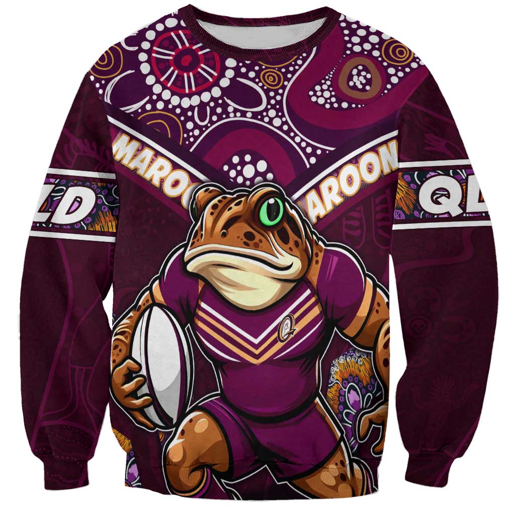 Personalised Queensland Maroons Sweatshirt Mascot Rugby League
