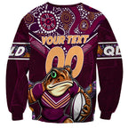 Personalised Queensland Maroons Sweatshirt Mascot Rugby League