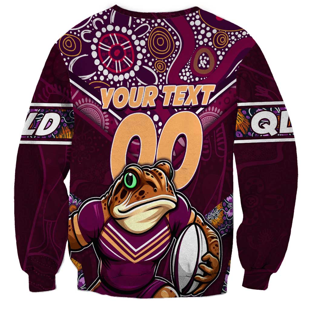 Personalised Queensland Maroons Sweatshirt Mascot Rugby League