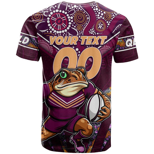 Personalised Queensland Maroons T Shirt Mascot Rugby League