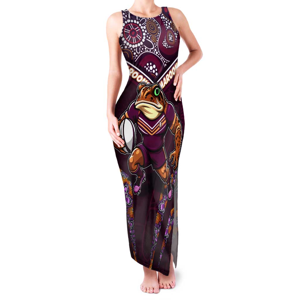 Personalised Queensland Maroons Tank Maxi Dress Mascot Rugby League
