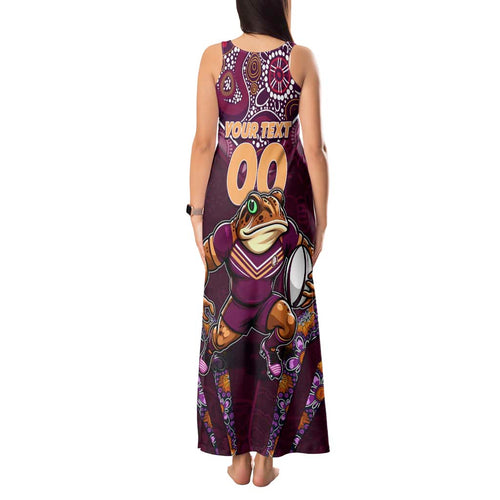 Personalised Queensland Maroons Tank Maxi Dress Mascot Rugby League
