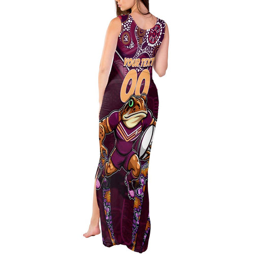 Personalised Queensland Maroons Tank Maxi Dress Mascot Rugby League