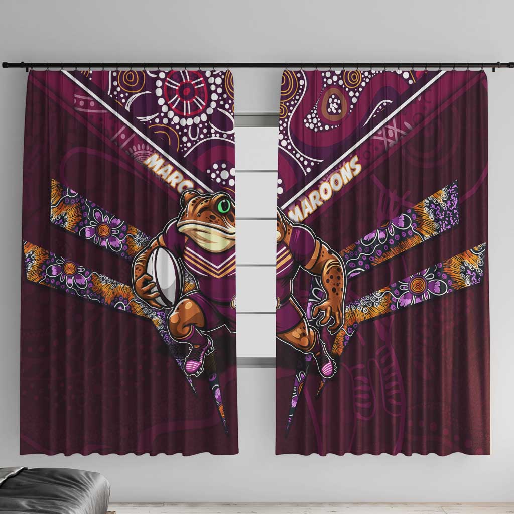 Queensland Maroons Window Curtain Mascot Rugby League