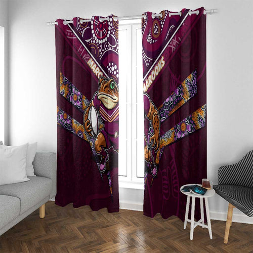 Queensland Maroons Window Curtain Mascot Rugby League