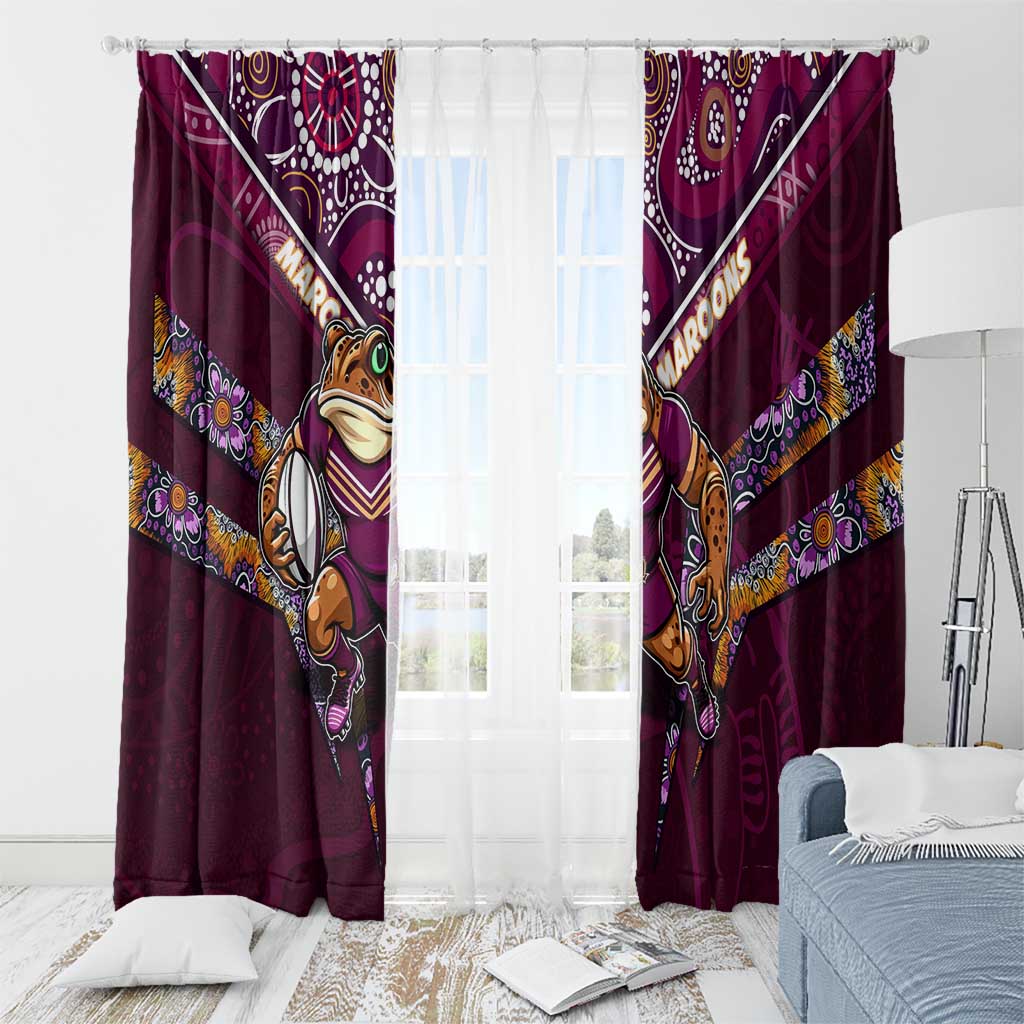 Queensland Maroons Window Curtain Mascot Rugby League