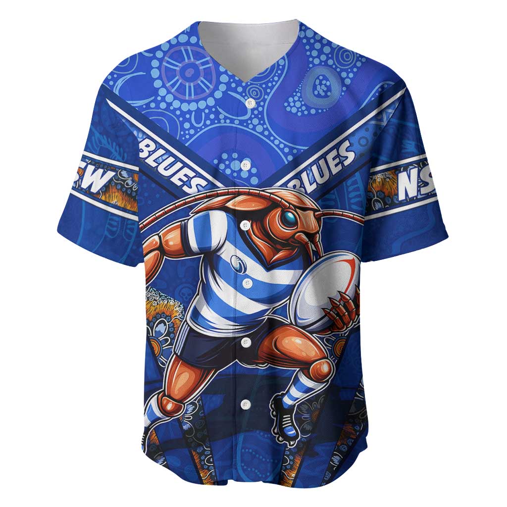 Personalised NSW Blues Baseball Jersey Mascot Rugby League