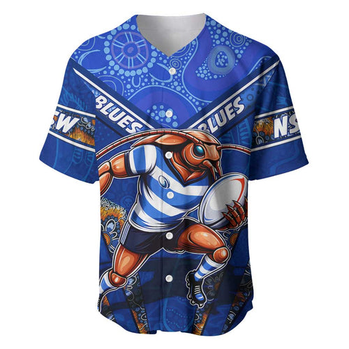 Personalised NSW Blues Baseball Jersey Mascot Rugby League