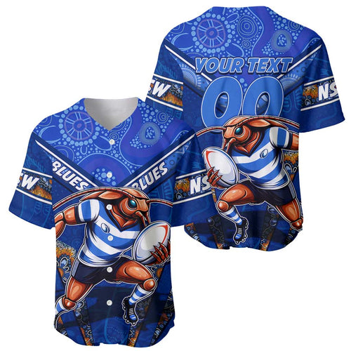 Personalised NSW Blues Baseball Jersey Mascot Rugby League