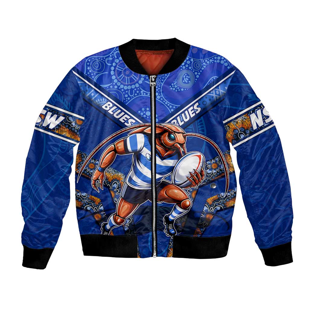 Personalised NSW Blues Bomber Jacket Mascot Rugby League