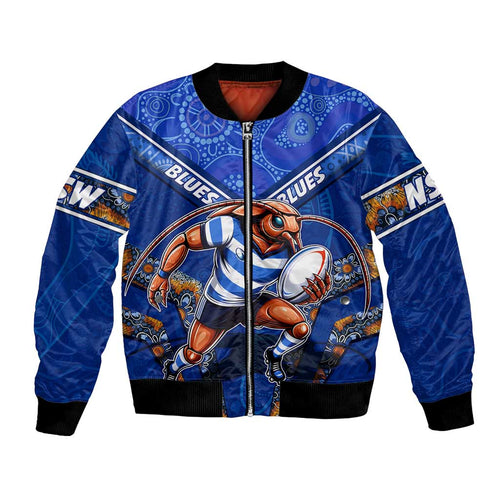 Personalised NSW Blues Bomber Jacket Mascot Rugby League