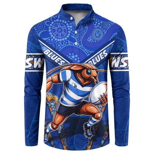 Personalised NSW Blues Button Sweatshirt Mascot Rugby League