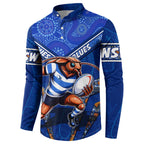 Personalised NSW Blues Button Sweatshirt Mascot Rugby League