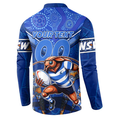 Personalised NSW Blues Button Sweatshirt Mascot Rugby League