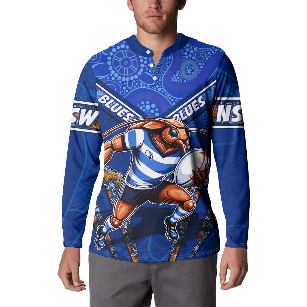 Personalised NSW Blues Button Sweatshirt Mascot Rugby League